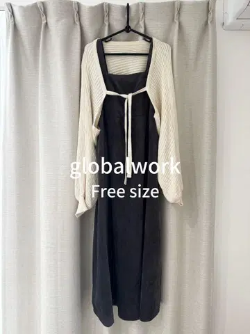 글로벌 워크 볼레로 원피스 셋업 Free size