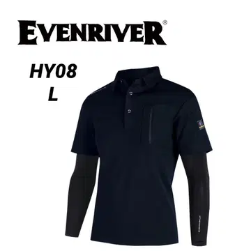이븐리버 HY08 페이크 레이어드 드라이 피케 셔츠 L 블랙