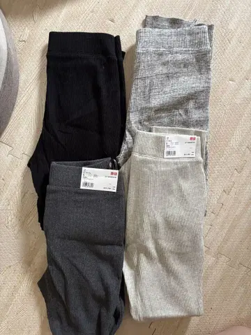 UNIQLO 리브 레깅스 팬츠 4색 세트 S 사이즈