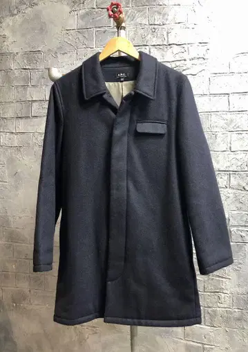 A.P.C. 아페쎄 울 충전솜 코트 / S 네이비