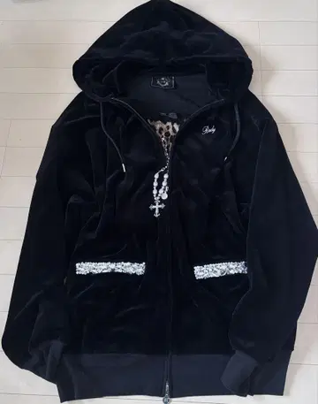 헤이세이 갸루 y2k 벨로아 Rady 후드 부착 후드티 그런지