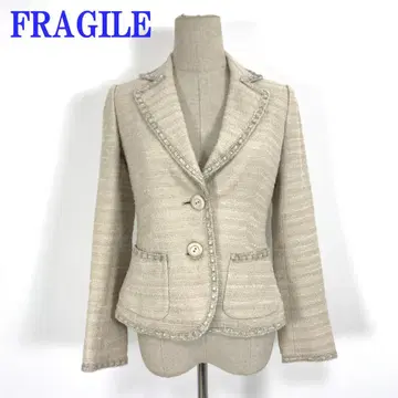 FRAGILE 플라지르 면 아이보리 트위드 라메 실 36 C4437