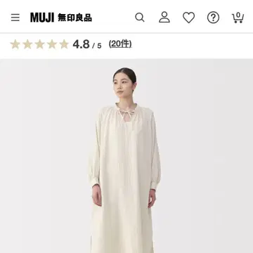 [ 미사용 새상품 ] 무인양품 MUJI 코튼 원피스 M