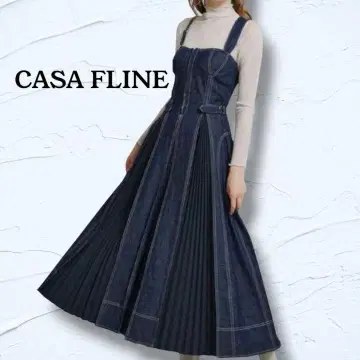[컨디션 최상] CASA FLINE 데님 롱 원피스 카사플라인