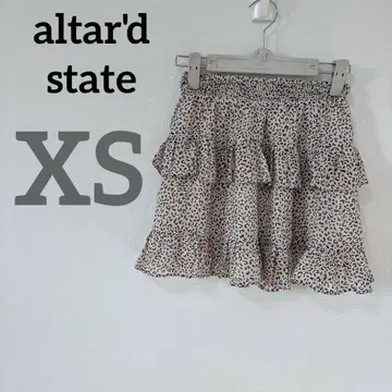 altar'd state [ XS ] 레오파드 무늬 프릴 스커트 스커트