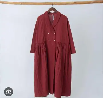 [ 미사용 ] TUTIE 코트 더블 거즈 숄카라 원피스