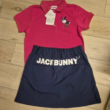 Jack Bunny!! 피케 셔츠와 스커트 세트