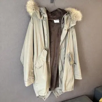 Adam et Rope 카키 모즈 코트