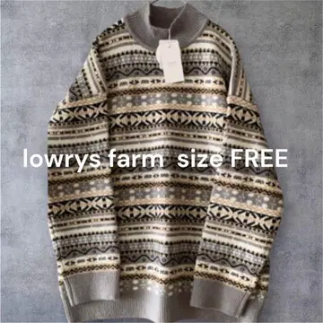[ 미사용 새상품 ] lowrys farm 모찌 니트 롱 기장 하이넥