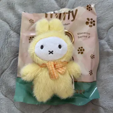 VIPO x miffy 마카롱 봉제 인형 키링 미피 옐로우 컬러