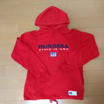 RUSSELL ATHLETIC 레드 후드티