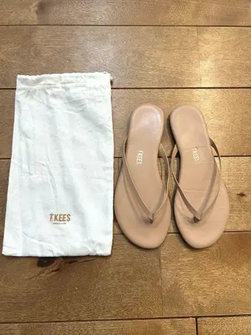 TKEES 베이지 플립플랍 수납 봉투 포함