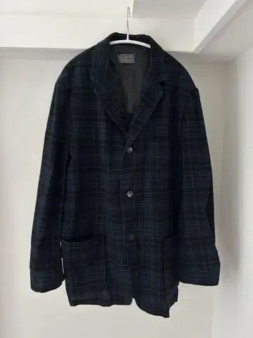 vintage Pendleton 체크 무늬 울 셔츠 자켓