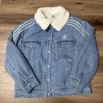 adidas 보아 카라 부착 데님 자켓