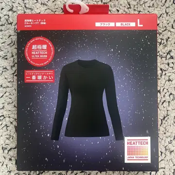 유니클로 울트라 웜 히트텍 크루넥 T 여성용 블랙
