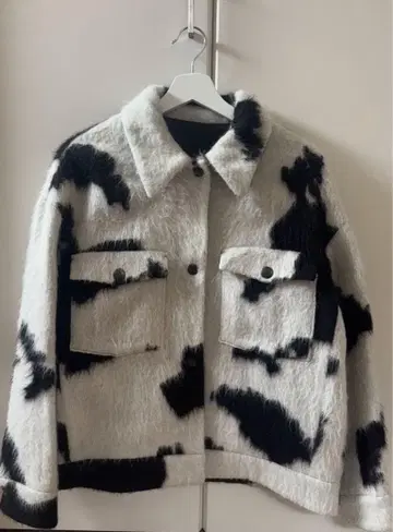 [ 정가 86,900엔 ] DES PRES 울 알파카 샤기 볼륨 블루종