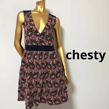 [ 2285 ] chesty 크로 셰 뜨개질 꽃무늬 원피스