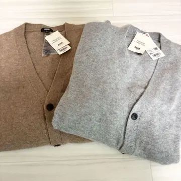 UNIQLO 프리미엄 램스울 V넥 가디건 XL