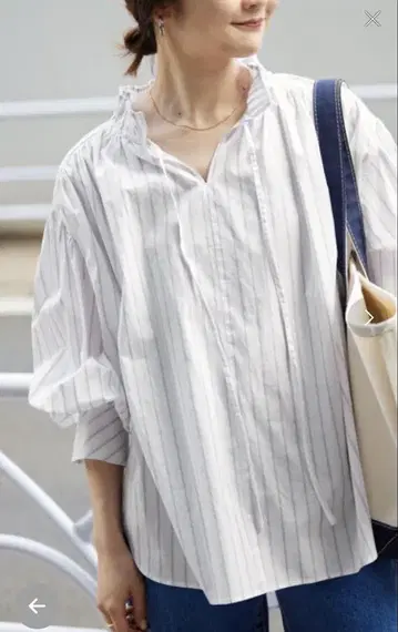 SLOBE IENA 턱 칼라 볼륨 슬리브 블라우스