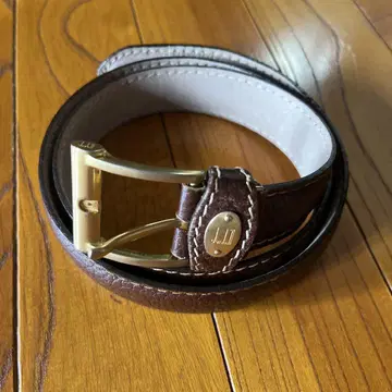 던힐 dunhill 브라운 가죽 벨트 골드 버클