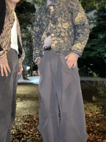 패턴 자켓 구제 의류 짧은 기장