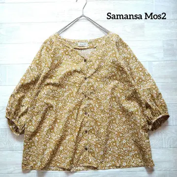 Samansa Mos2 사만사 모스모스 V넥 꽃무늬 블라우스 F