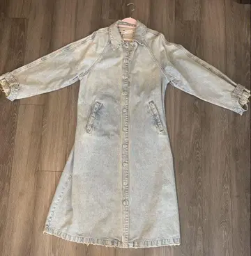 택 포함 새상품 ZARA 자라 데님 롱 자켓