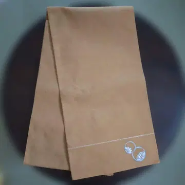 베이지 나고야 오비 꽃 무늬 자수