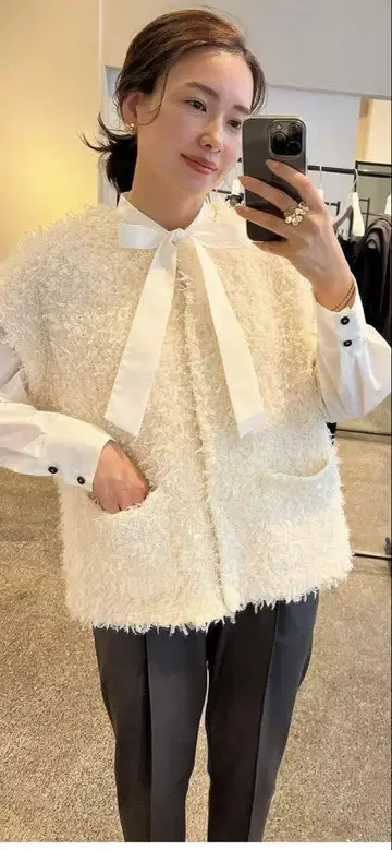 OHGA 모케베스트 MOKE VEST 오가 오오가 화이트