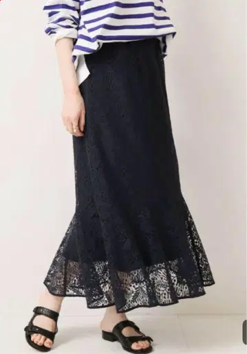 IENA 레이스 롱 스커트