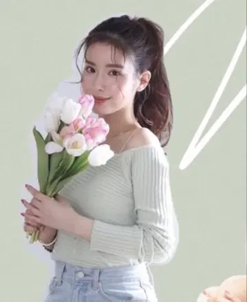 새상품급 메종 마블 원숄 니트 그린