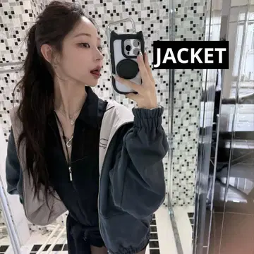 PINK THEREDTHREAD S FLIP NYLON JACKET