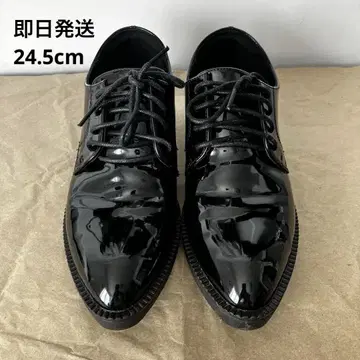 옥스퍼드 슈즈 에나멜 블랙 모드 마니쉬 24.5cm