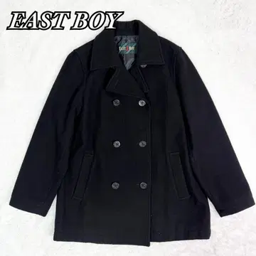 이스트 보이 EASTBOY 블랙 울 피코트 스쿨 울