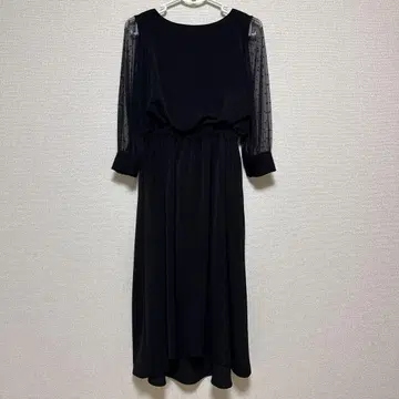 블랙 시스루 드레스