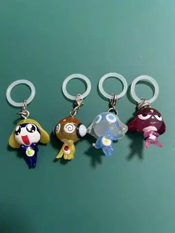 개구리 중사 케로로 키링 4체 세트 메지루시 액세서리