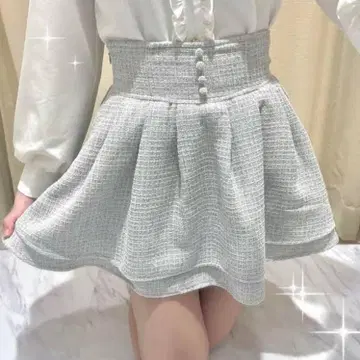 evelyn 트위드 더블 플레어 sk