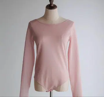 pois 포와 바디수트 시어 바디수트 핑크