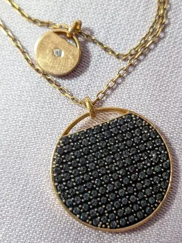 스와로브스키 Swarovski 골드 톤 더블 목걸이
