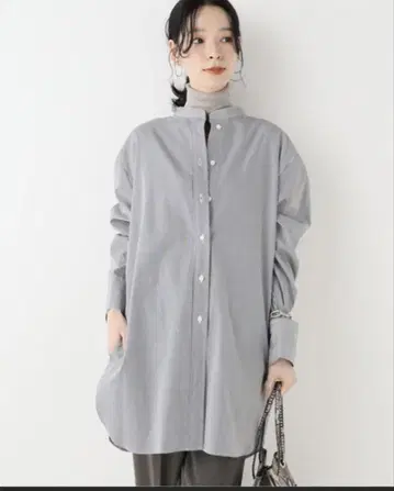 plage 밴드 카라 스트라이프 셔츠 slobeiena spic&span