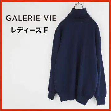 A3890 새상품급 GALERIE VIE 터틀넥 스웨터 F 네이비