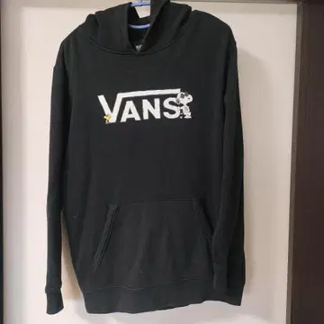 VANS 스누피 블랙 후드티