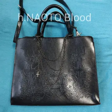 h.NAOTO Blood 블랙 숄더백