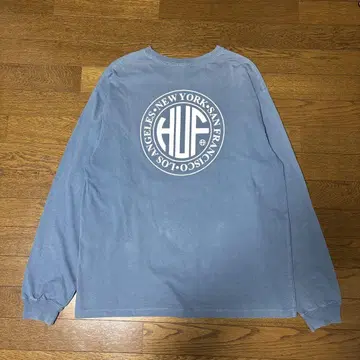 HUF 하프 로고 롱T 블루 L