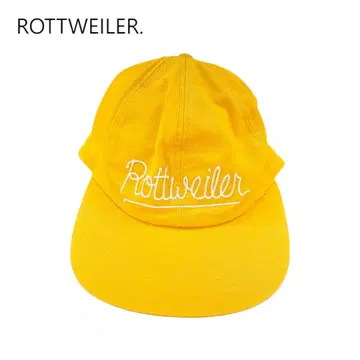 ROTTWEILER 옐로우 컬러 자수 캡