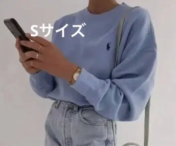 초레어 POLO 랄프 로렌 트레이닝복 맨투맨 블루 S 남녀 공용