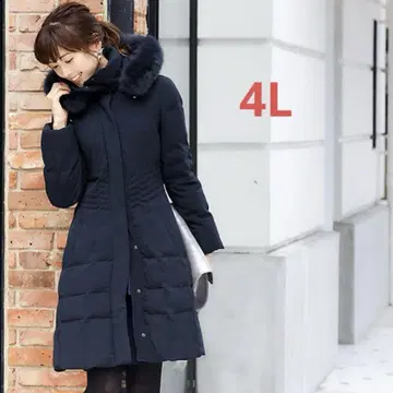 RUIRUE BOUTIQUE 네이비 롱 다운 코트 자켓