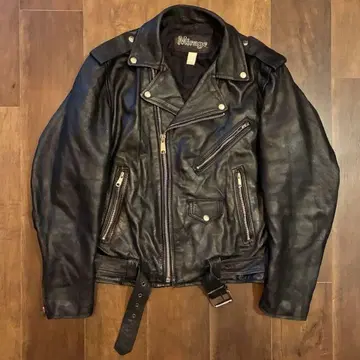 80s 빈티지 가죽 더블 라이더 자켓 구제 의류