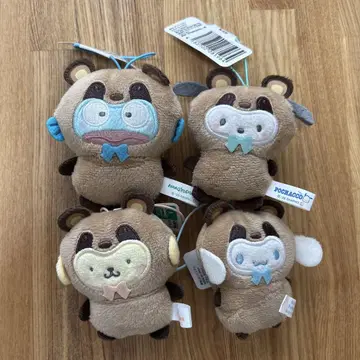 산리오 캐릭터즈 동물 인형옷 마스코트 너구리 4점