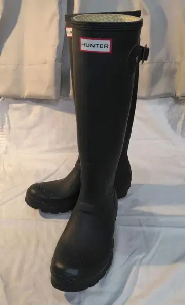HUNTER 톨 레인부츠 블랙 23cm